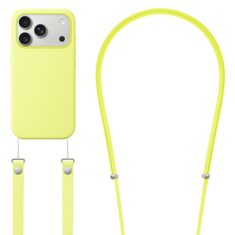 Crossbody Imitation Nylon Magnetic Liquid Pop-Up Animation Liquid Silicone Phone Case, For iPhone 17 Pro Max, For iPhone 17 Pro, For iPhone 17