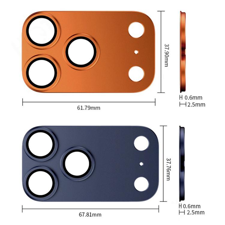 Film de protection d'objectif en métal Kalebol Armor à couverture complète, pour iPhone 17 Pro Max, pour iPhone 17 Pro