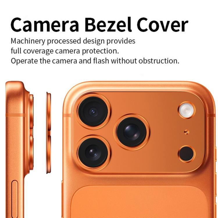 Anneau de protection d'objectif creux convexe en métal Kalebol, pour iPhone 17 Pro Max, pour iPhone 17 Pro