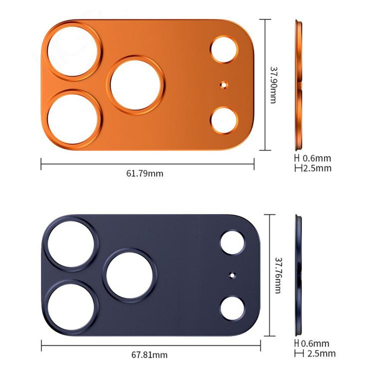 Anneau de protection d'objectif creux convexe en métal Kalebol, pour iPhone 17 Pro Max, pour iPhone 17 Pro