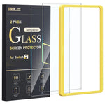 Ensemble de Protection d’Écran en Verre Trempé 2 Pièces + Cadre d’Alignement, Pour Nintendo Switch 2