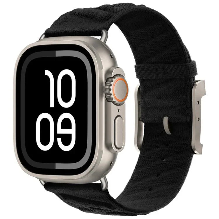 Bracelet de montre en nylon sergé Style H, pour Apple Watch 46 mm / 49 mm / 45 mm / 44 mm, pour Apple Watch 42 mm / 41 mm / 40 mm / 38 mm