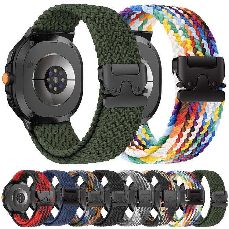Bracelet de montre tressé en nylon élastique avec boucle parachute, pour Samsung Galaxy Watch8 / Watch8 Classic