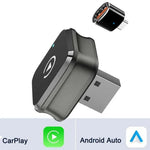 Boîtier M4 2-en-1 Android Auto Carplay Adaptateur de voiture sans fil Module d'interconnexion de machine intelligente de voiture, M4