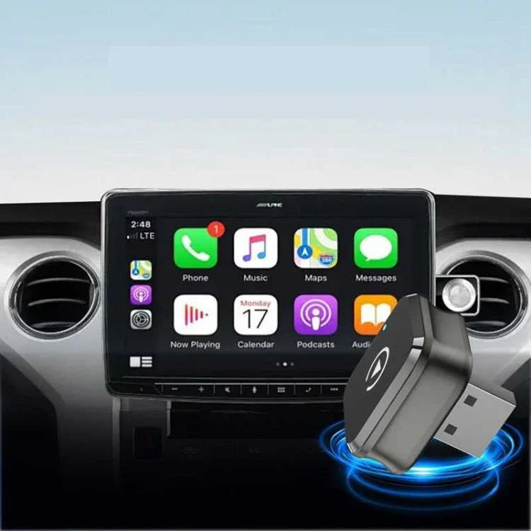 Boîtier M4 2-en-1 Android Auto Carplay Adaptateur de voiture sans fil Module d'interconnexion de machine intelligente de voiture, M4