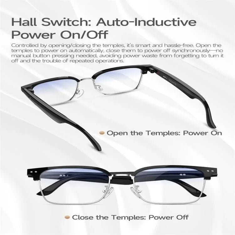 Lunettes intelligentes W100D, compatibles avec la traduction intelligente par IA / la conversation par IA / les appels Bluetooth