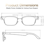 Lunettes intelligentes W100D, compatibles avec la traduction intelligente par IA / la conversation par IA / les appels Bluetooth