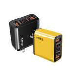 Chargeur multi-port TE-PD43 Type-C x 3, USB-A x 2 pour téléphones mobiles / tablettes, prise US, prise US