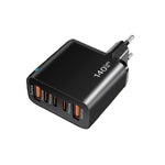 Chargeur multi-port TE-PD43 Type-C x 3, USB-A x 2 pour téléphones mobiles / tablettes, prise EU, prise EU
