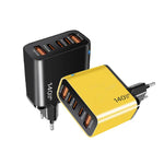 Chargeur multi-port TE-PD43 Type-C x 3, USB-A x 2 pour téléphones mobiles / tablettes, prise EU, prise EU
