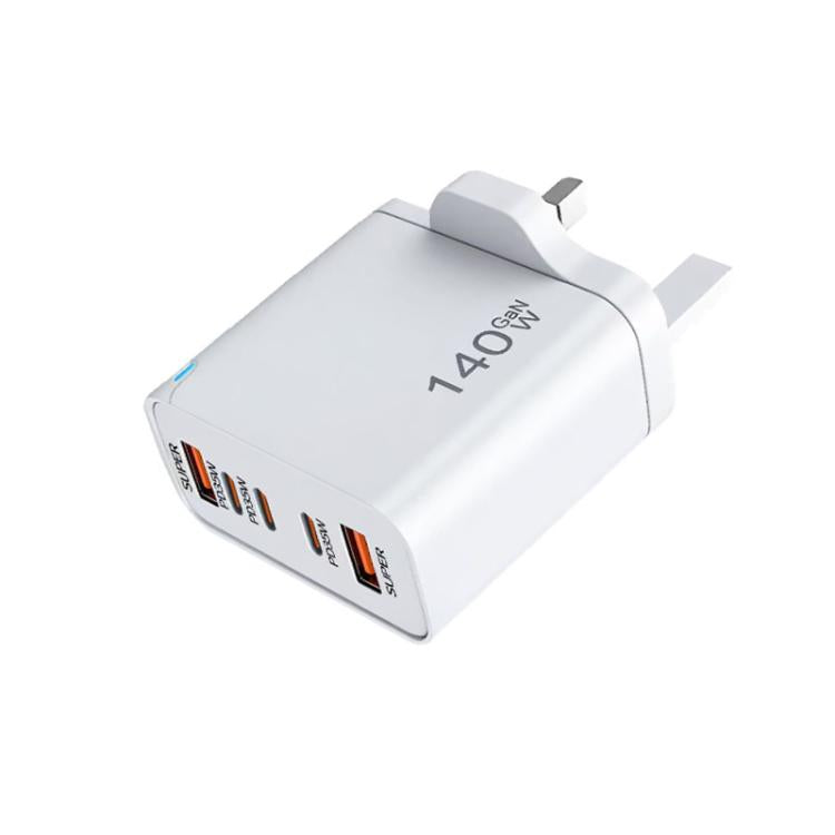 Chargeur multi-port TE-PD43 Type-C x 3, USB-A x 2 pour téléphones mobiles / tablettes, prise UK, prise UK
