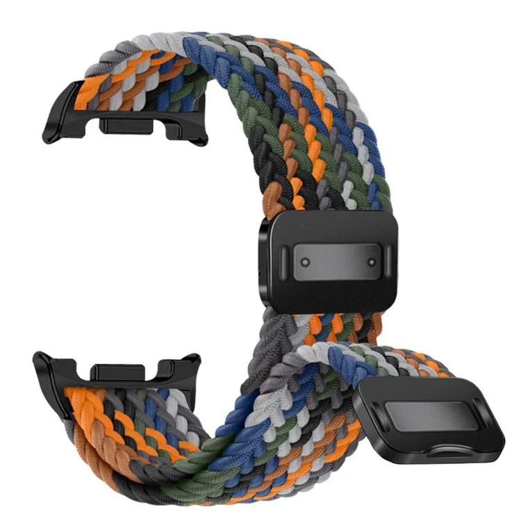 Bracelet de montre en nylon tressé avec fermeture magnétique et élastique, pour Samsung Galaxy Watch8 / Watch8 Classic