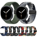 Bracelet de montre en nylon tressé avec fermeture magnétique et élastique, pour Samsung Galaxy Watch8 / Watch8 Classic