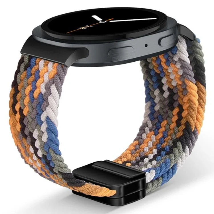 Bracelet de montre en nylon tressé avec fermeture magnétique et élastique, pour Samsung Galaxy Watch8 / Watch8 Classic