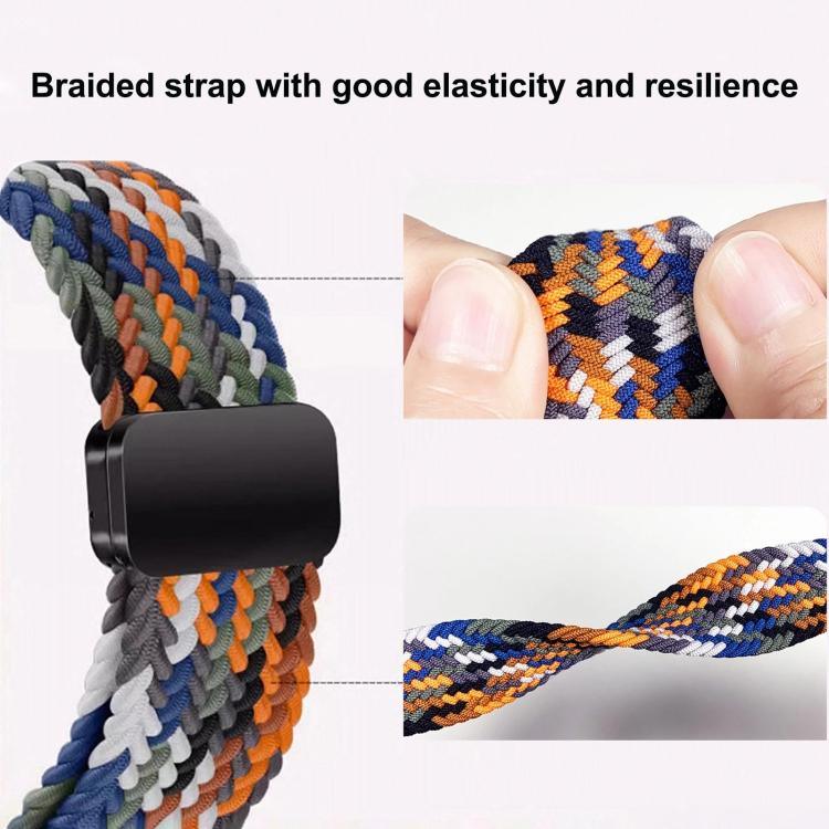 Bracelet de montre en nylon tressé avec fermeture magnétique et élastique, pour Samsung Galaxy Watch8 / Watch8 Classic
