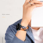 Bracelet de montre en nylon tressé avec fermeture magnétique et élastique, pour Samsung Galaxy Watch8 / Watch8 Classic