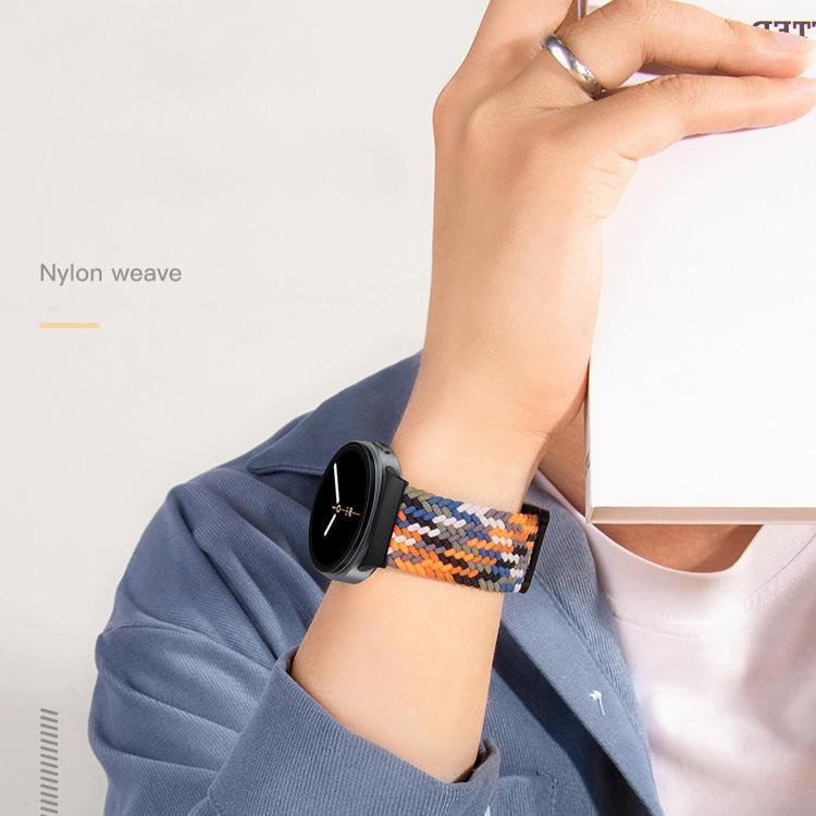 Bracelet de montre en nylon tressé avec fermeture magnétique et élastique, pour Samsung Galaxy Watch8 / Watch8 Classic