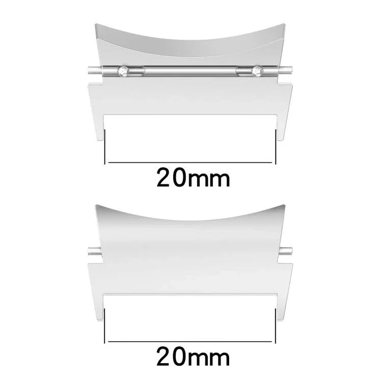 Une paire de connecteurs de bracelet de montre en métal acier inoxydable 20 mm, pour Samsung Galaxy Watch7 40 mm / 44 mm