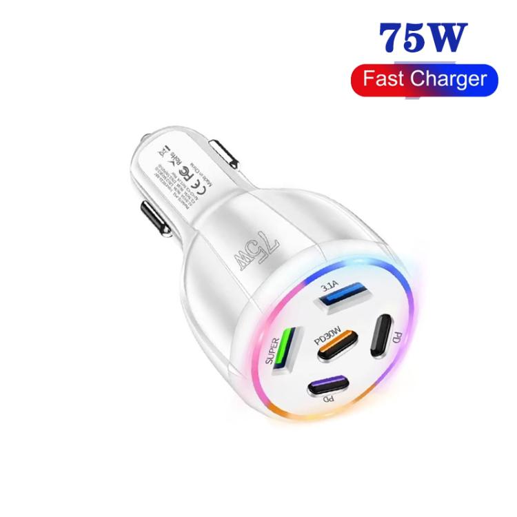 TE-P51 75W USB-C x 3 + USB x 2 Chargeur de voiture multi-ports, TE-P51