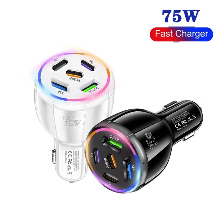 TE-P51 75W USB-C x 3 + USB x 2 Chargeur de voiture multi-ports, TE-P51