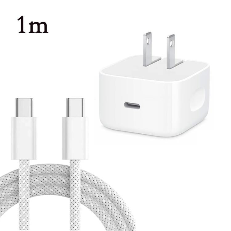 Chargeur pliable A3365 PD40W USB-C / Type-C avec câble de données Type-C vers Type-C, prise US, prise US + câble Type-C 1m, prise US + câble Type-C 2m