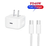 Chargeur pliable A3365 PD40W USB-C / Type-C avec câble de données Type-C vers Type-C, prise US, prise US + câble Type-C 1m, prise US + câble Type-C 2m