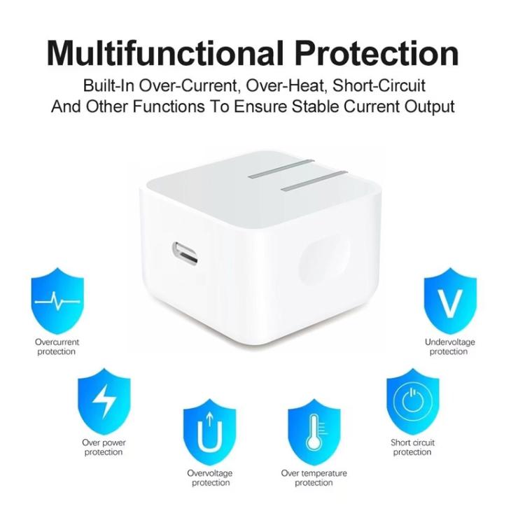 Chargeur pliable A3365 PD40W USB-C / Type-C avec câble de données Type-C vers Type-C, prise US, prise US + câble Type-C 1m, prise US + câble Type-C 2m