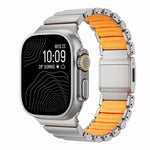 Bracelet de montre Norman en titane avec boucle magnétique, compatible avec Apple Watch 46 mm / 49 mm / 45 mm / 44 mm