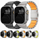 Bracelet de montre Norman en titane avec boucle magnétique, compatible avec Apple Watch 46 mm / 49 mm / 45 mm / 44 mm
