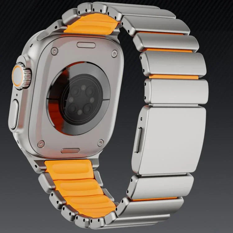Bracelet de montre Norman en titane avec boucle magnétique, compatible avec Apple Watch 46 mm / 49 mm / 45 mm / 44 mm