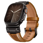 Bracelet de montre en cuir style armure, pour Apple Watch 46 mm / 49 mm / 45 mm / 44 mm