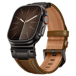 Bracelet de montre en cuir style armure, pour Apple Watch 46 mm / 49 mm / 45 mm / 44 mm
