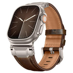 Bracelet de montre en cuir style armure, pour Apple Watch 46 mm / 49 mm / 45 mm / 44 mm