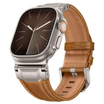 Bracelet de montre en cuir style armure, pour Apple Watch 46 mm / 49 mm / 45 mm / 44 mm