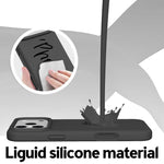 Étui officiel en silicone liquide avec trou pour lanière, pour iPhone 17 Pro Max, pour iPhone 17 Pro, pour iPhone 17