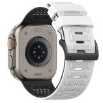 Bracelet de montre en silicone respirant Check Design, pour Apple Watch 46 mm / 49 mm / 45 mm / 44 mm