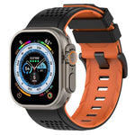 Bracelet de montre en silicone respirant Check Design, pour Apple Watch 46 mm / 49 mm / 45 mm / 44 mm