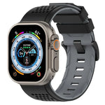 Bracelet de montre en silicone respirant Check Design, pour Apple Watch 46 mm / 49 mm / 45 mm / 44 mm