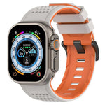 Bracelet de montre en silicone respirant Check Design, pour Apple Watch 46 mm / 49 mm / 45 mm / 44 mm