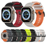 Bracelet de montre en silicone respirant Check Design, pour Apple Watch 46 mm / 49 mm / 45 mm / 44 mm