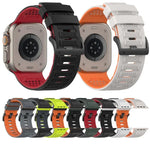 Bracelet de montre en silicone respirant Check Design, pour Apple Watch 46 mm / 49 mm / 45 mm / 44 mm