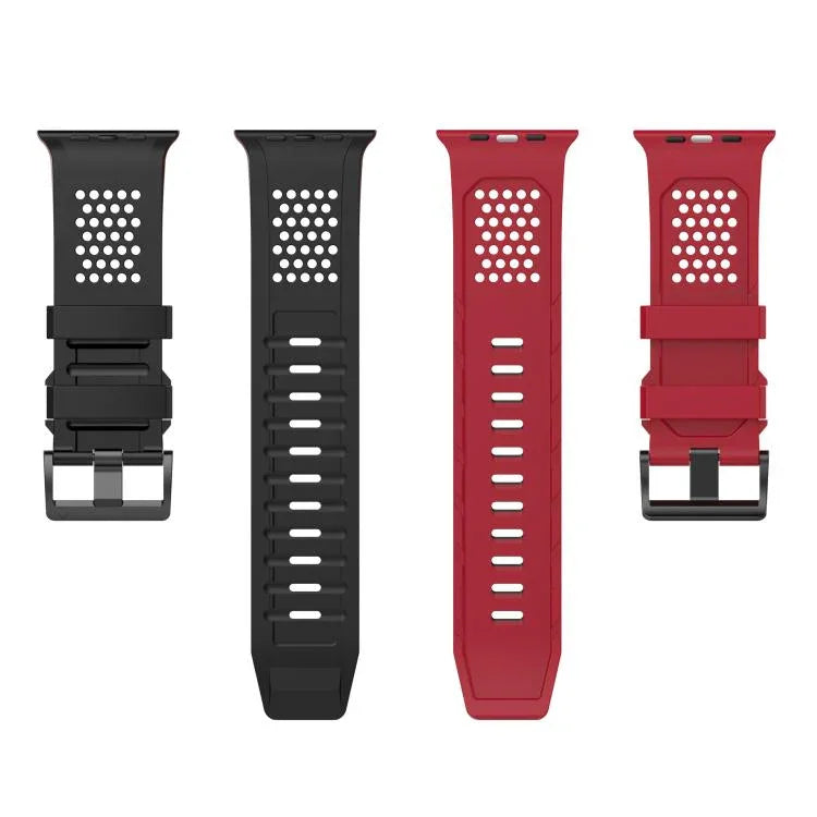 Bracelet de montre en silicone respirant Check Design, pour Apple Watch 46 mm / 49 mm / 45 mm / 44 mm