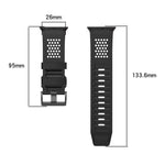 Bracelet de montre en silicone respirant Check Design, pour Apple Watch 46 mm / 49 mm / 45 mm / 44 mm