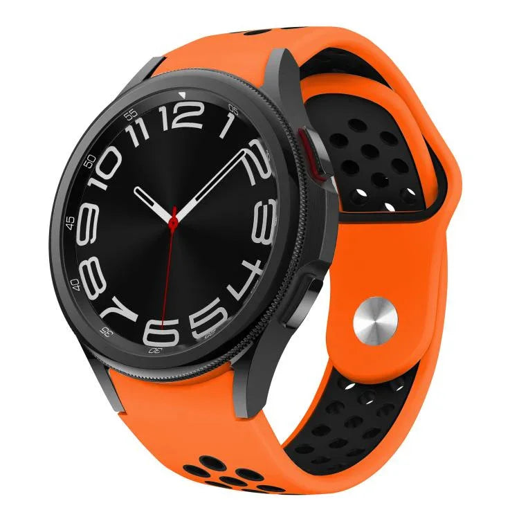 Bracelet de Montre en Silicone Bicolore avec Boucle Inversée, pour Samsung Galaxy Watch FE / 7 / 6 / 5 / 4