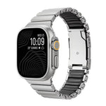 Bracelet de montre Turtle Buckle bicolore en titane et silicone, pour Apple Watch 46 mm / 49 mm / 45 mm / 44 mm