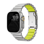 Bracelet de montre Turtle Buckle bicolore en titane et silicone, pour Apple Watch 46 mm / 49 mm / 45 mm / 44 mm
