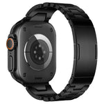 Bracelet de montre en acier inoxydable avec boucle papillon à dégagement rapide de type H, compatible avec les Apple Watch 44 mm / 45 mm / 46 mm / 49 mm et 42 mm / 41 mm / 40 mm / 38 mm.