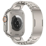 Bracelet de montre en acier inoxydable avec boucle papillon à dégagement rapide de type H, compatible avec les Apple Watch 44 mm / 45 mm / 46 mm / 49 mm et 42 mm / 41 mm / 40 mm / 38 mm.