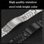 Bracelet de montre en acier inoxydable avec boucle papillon à dégagement rapide de type H, compatible avec les Apple Watch 44 mm / 45 mm / 46 mm / 49 mm et 42 mm / 41 mm / 40 mm / 38 mm.