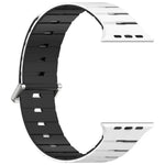 Melodica-Style Magnetic Dual-Color Silicone Watch Band, For Apple Watch 46mm / 49mm / 45mm / 44mm, For Apple Watch 42mm / 41mm / 40mm / 38mm